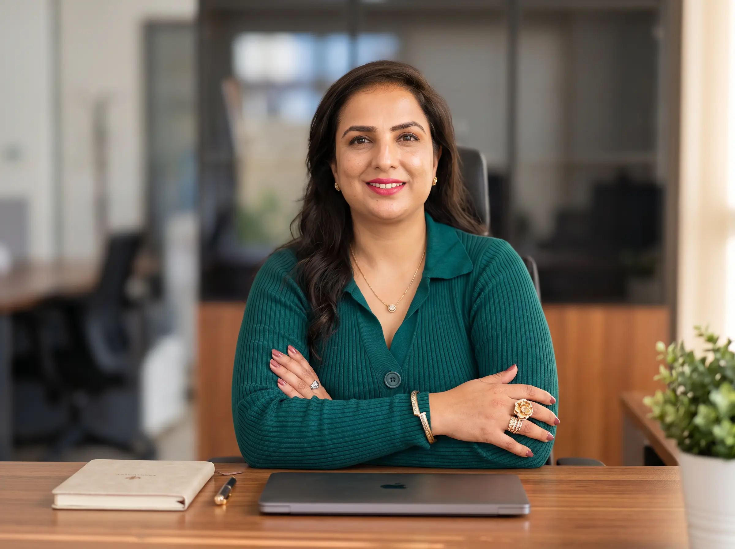 Shubha at her consultation desk